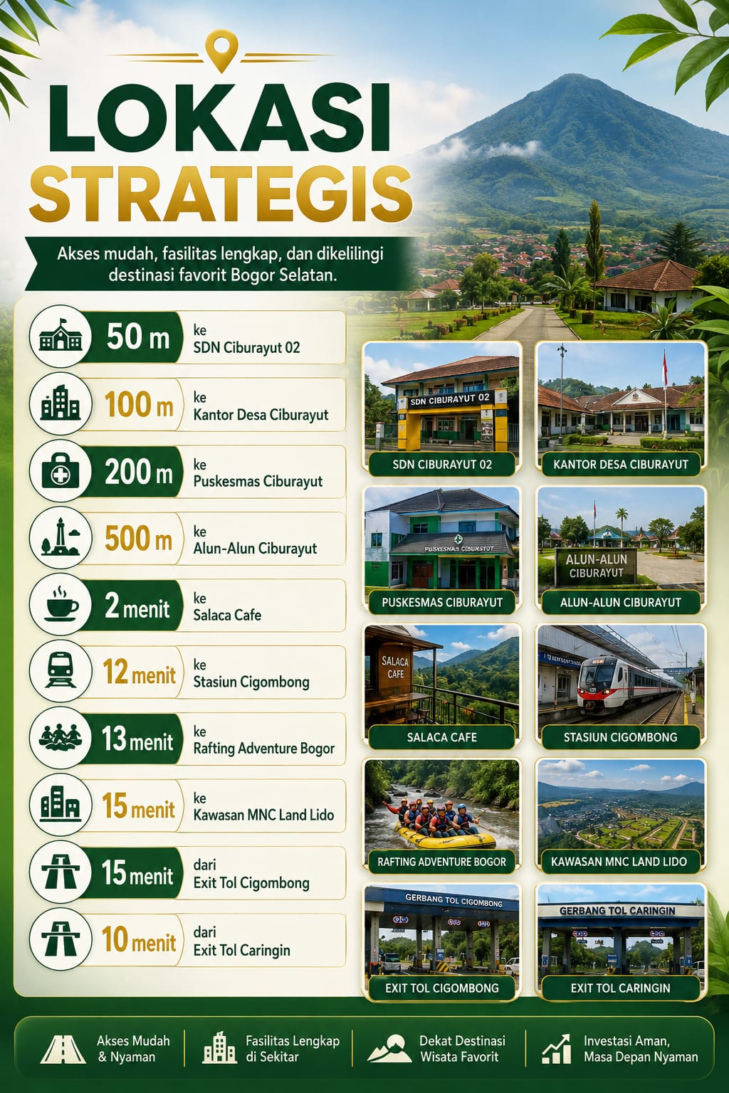 Tanah Murah Di Bogor Selatan, SHM & View Pegunungan 